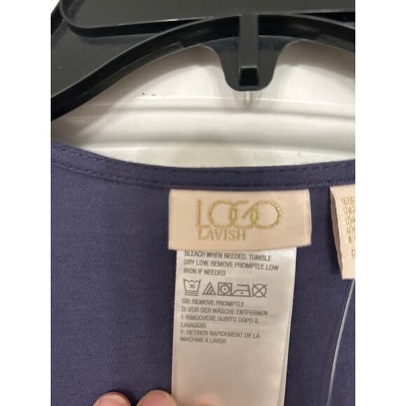 Logo Purple Lace Sheer Long Duster Cardigan Top Large New Whimsical Fairycore - Picture 14 of 16